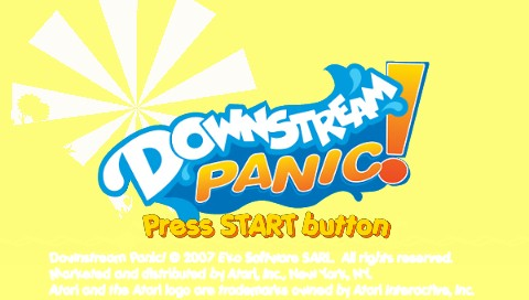 Downstream Panic title screen for PSP